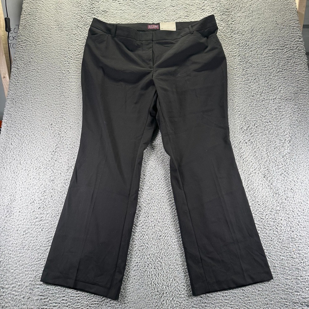 Roz‎ & Ali Pant Womens 20 Black Polyester Dress Bootcut Business Office Formal